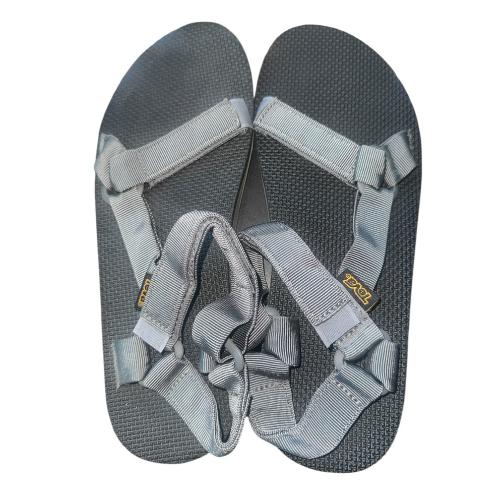 Teva Men’s Original Universal Sandal Size 11 in Grey/Black/Lime Great Condition